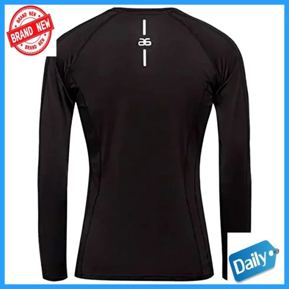 Men's Base Layer Crewneck Top Stretch Insulating Wicking Active Wear